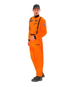 Orange astronaut kostume til mænd.