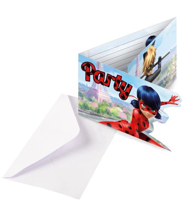 Miraculous ladybug invitationer