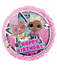 LOL Glam Happy Birthday folieballon, 43 cm