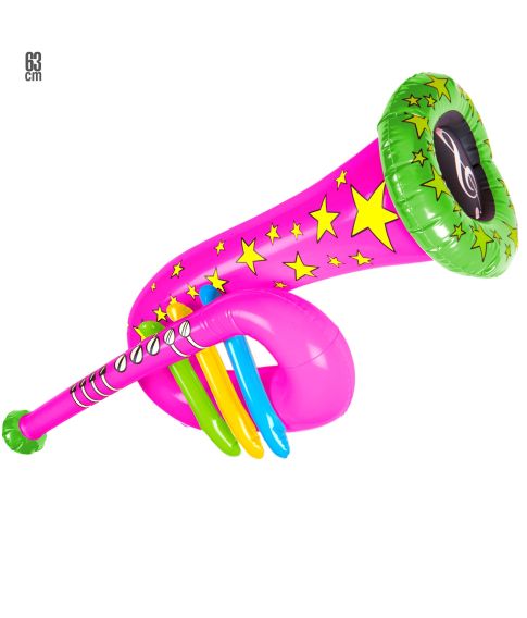 Pink oppustelig tuba 63 cm