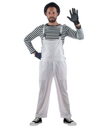 Hvide overalls kostume