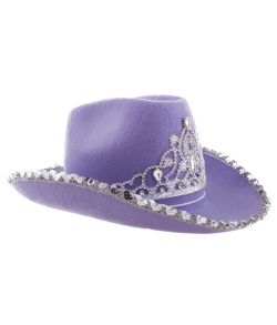 Lilla cowboyhat med diadem