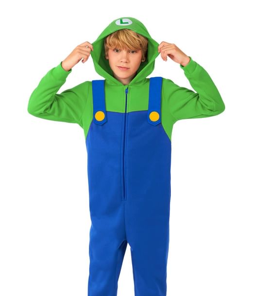 OppoSuit Luigi onesie til børn.