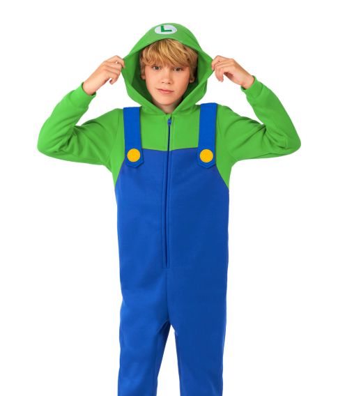 OppoSuit Luigi onesie til børn.