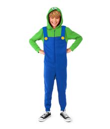 OppoSuit Luigi onesie til børn.