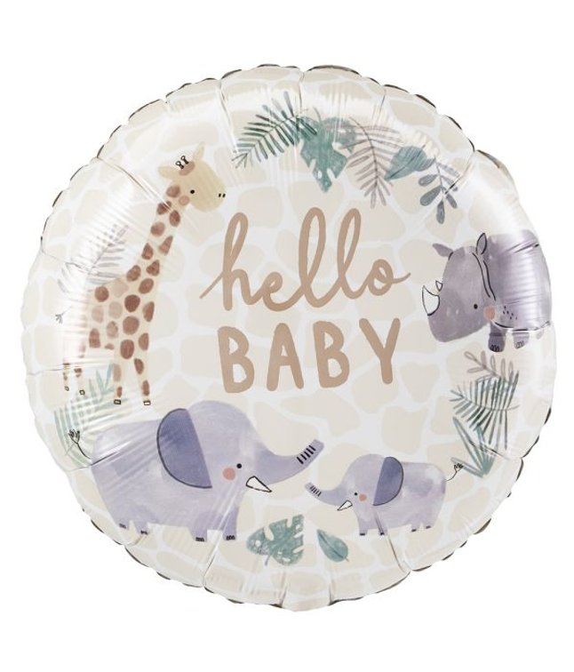 Folieballon Hello Baby jungle