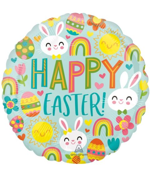 Folieballon Happy Easter 43 cm