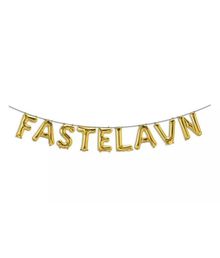 Fastelavn ballonguirlande guld