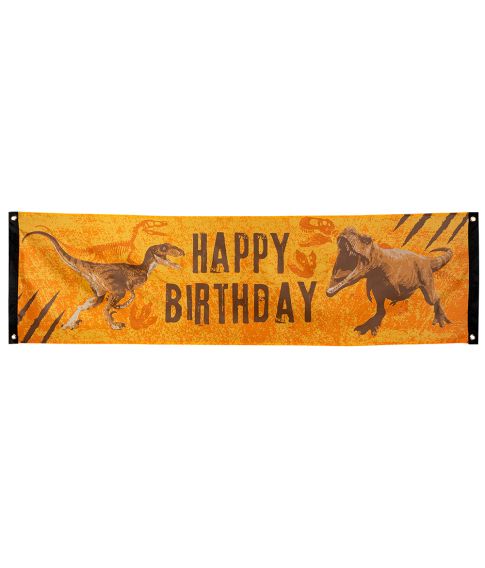 T-Rex Happy Birthday banner