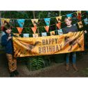 T-Rex Happy Birthday banner