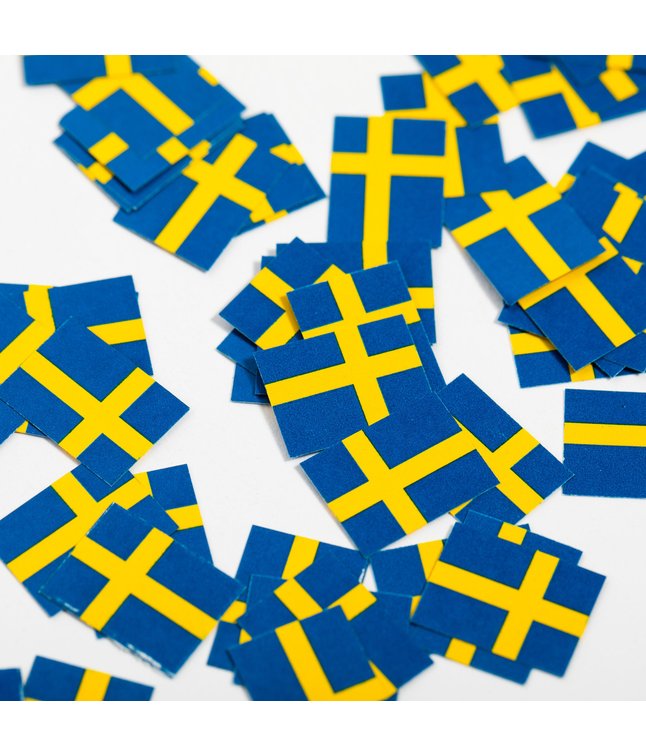 Flag konfetti Sverige 150 stk