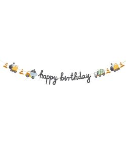 Store maskiner Happy Birthday banner