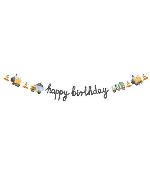 Store maskiner Happy Birthday banner