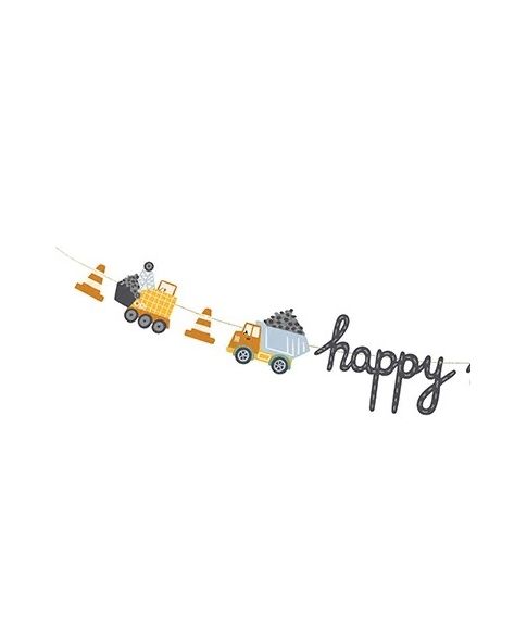 Store maskiner Happy Birthday banner