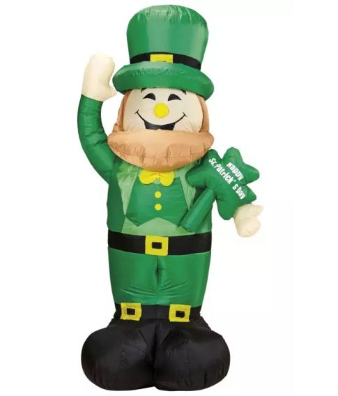 Oppustelig St. Patricksday Leprechaun, 150 cm