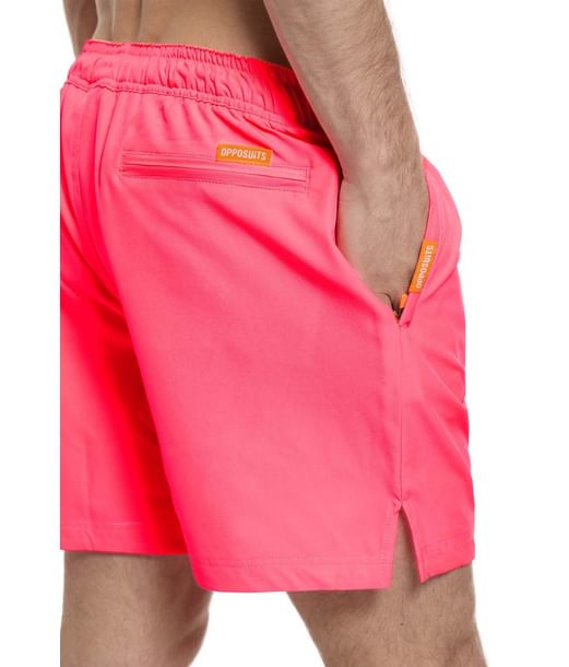 Neon pink badeshorts