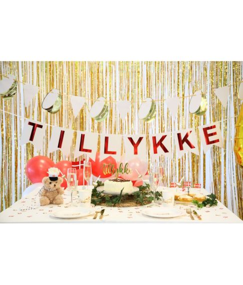 Tillykke banner, 3,6 m