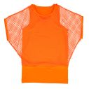 Neon orange netbluse til kvinder.