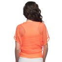 Neon orange netbluse til kvinder.