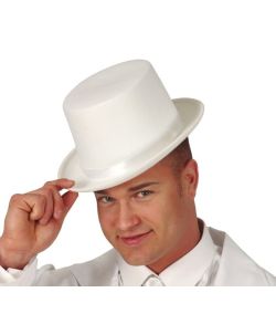 Hvid høj hat