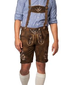 Brune korte lederhosen til mænd.