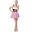 Dirndl kjole Eva, pink og brun