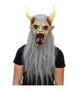 Krampus latex maske.