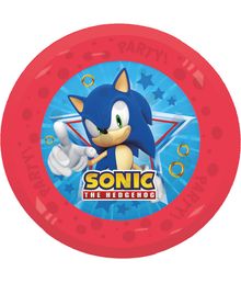 Sonic plastik tallerkner 4 stk 21 cm