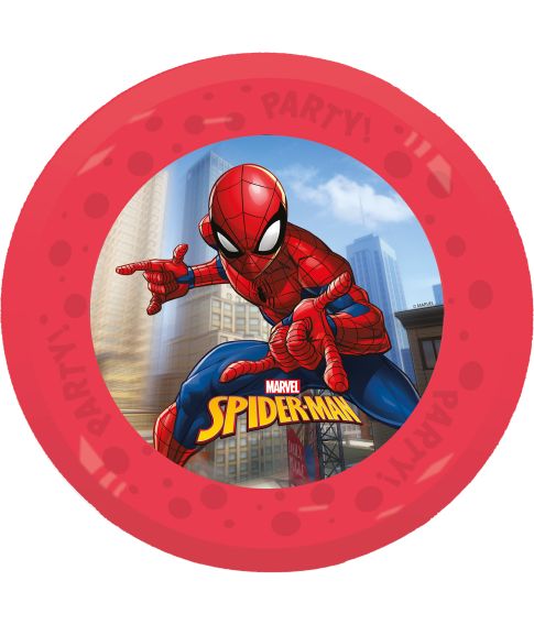 Spiderman plastik tallerkner 4 stk 21 cm