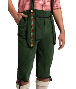 Grønne lederhosen og skjorte L