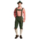 Grønne lederhosen og skjorte L