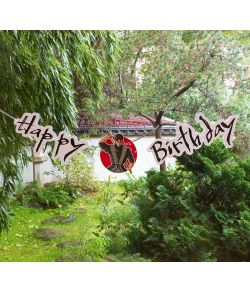 Ninja Happy Birthday banner 120 cm