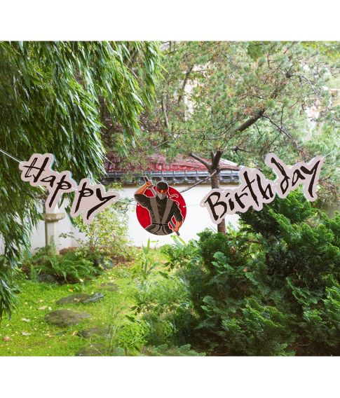 Ninja Happy Birthday banner 120 cm