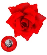 Rød rose broche