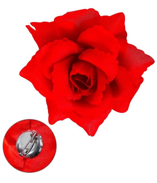 Rød rose broche