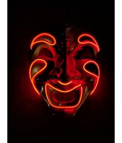 Harlekin nar LED maske