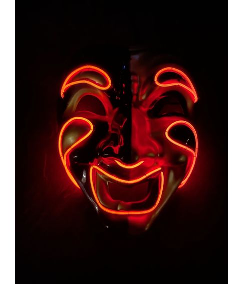 Harlekin nar LED maske