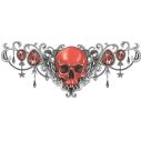 Ruby Skull tatovering