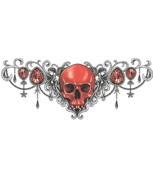 Ruby Skull tatovering