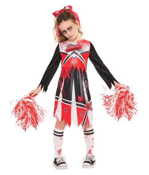 Zombie Cheerleader kostume til piger.