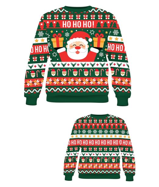 Julesweater HO HO HO til børn.