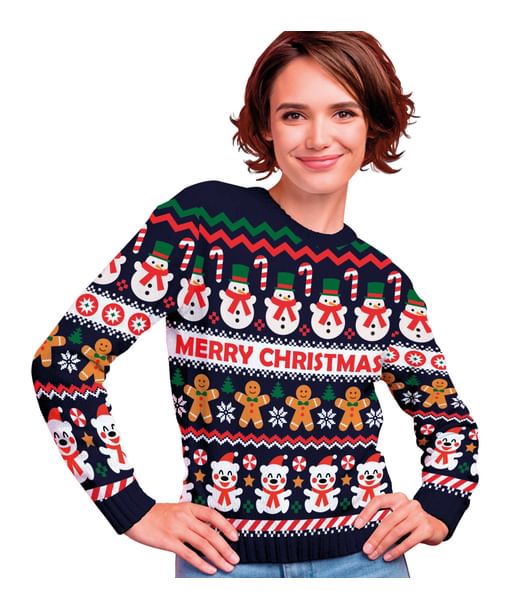 Snemand julesweater til kvinder.