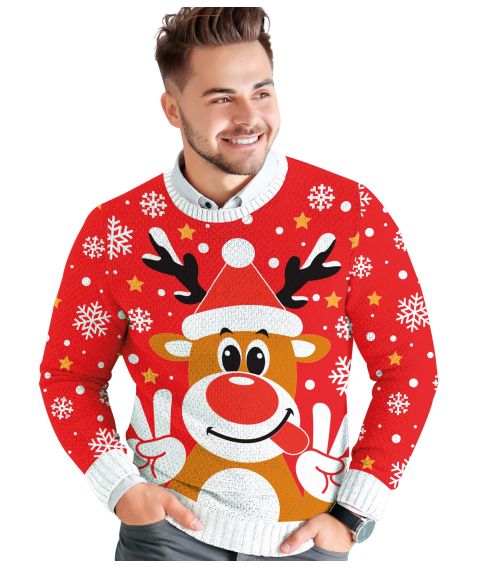 Rensdyr julesweater til mænd.