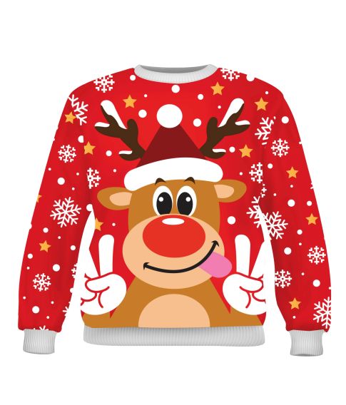 Rensdyr julesweater til børn.