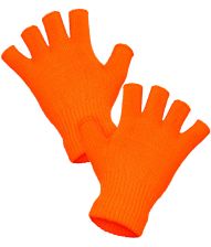 Neon orange fingerløse handsker 