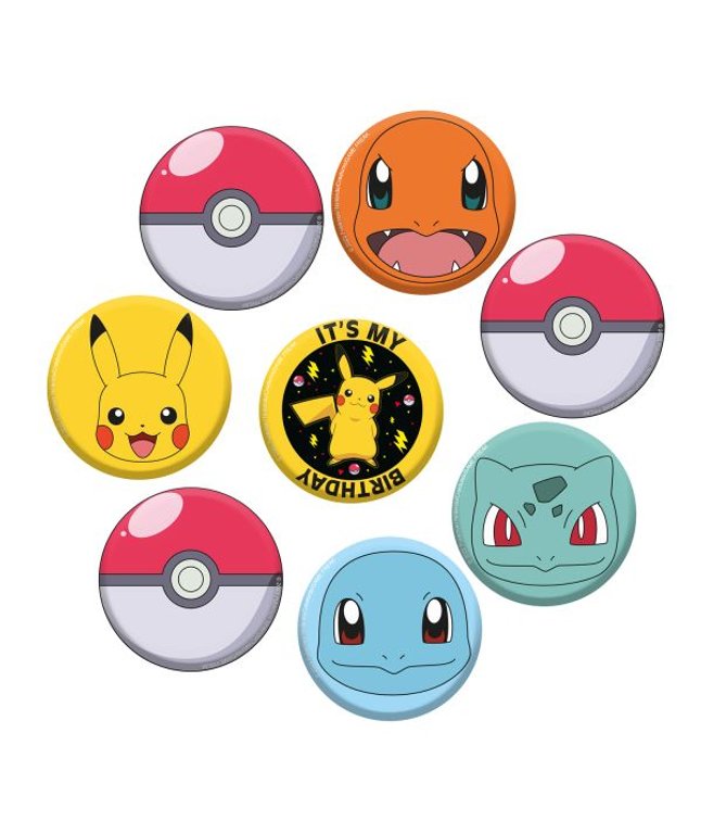 Pokemon badges 8 stk.