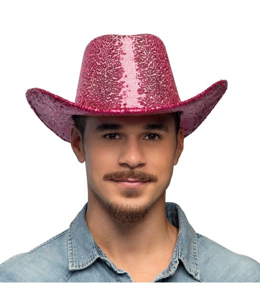 Pink paillet Cowboyhat