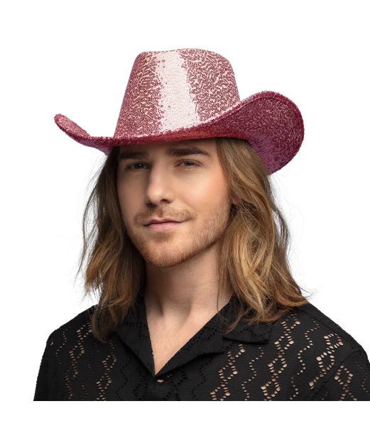 Pink paillet Cowboyhat