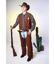 Cowboyvest, brun