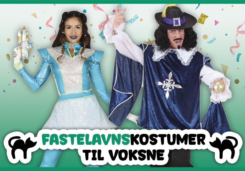 Fastelavnskostumer til voksne.